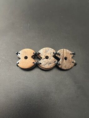 Natural Brown Wood Disc Bracelet